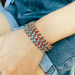 hit color rhinestones single row elastic bracelet wholesale nihaojewelry