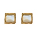 925 Silver Needle Retro Simple Square Opal Stone Ear Studs European and American Ins French Fashion Personality High Class Elegant Earringspicture14