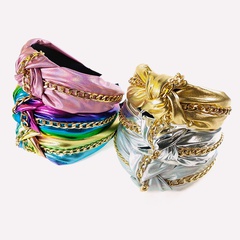 retro chain knotted wide-brimmed hairband wholesale nihaojewelry