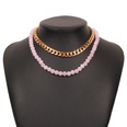 fashion geometric alloy bead double layer necklacepicture18