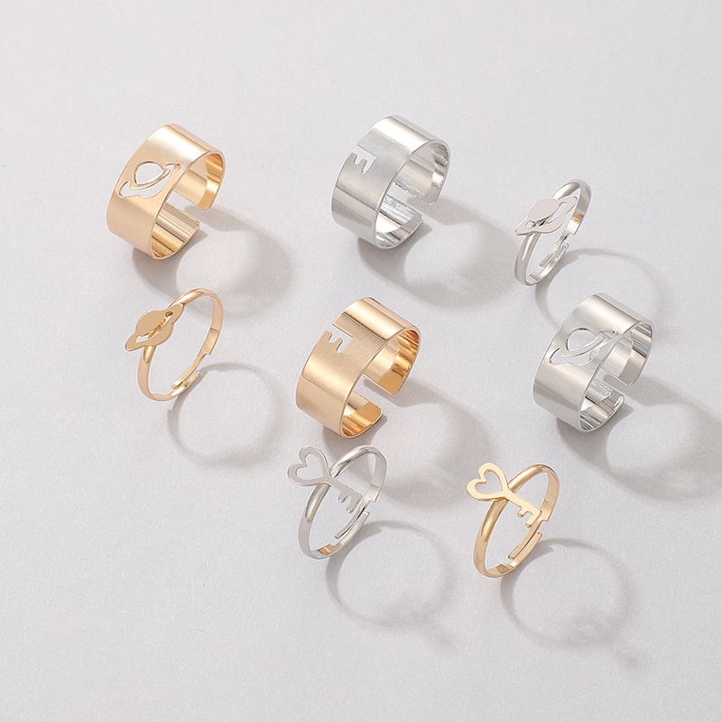 Koreanischer neuer hohler achtteiliger Ringlegierungsgrohandel Nihaojewelry