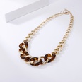 Hiphop exaggerated thick ring buckle matte gold necklacepicture28