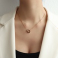 TitaniumStainless Steel Korea Geometric necklace  Rose alloy NHOK0261Rosealloypicture4