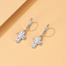 Europe and America Cross Border New Small and Personalized Cross Earrings Fashion Vintage Alloy Diamond Cross Earrings Ear Studspicture5