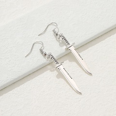 creative knife alloy silver dagger earrings wholesale Nihaojewelry