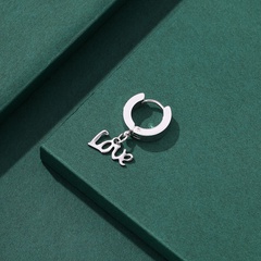 fashion heart-shaped crescent letter pendant earrings wholesale nihaojewelry