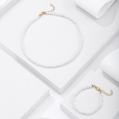 Retro einfache Perlenkette Armband Halskette Großhandel nihaojewelry