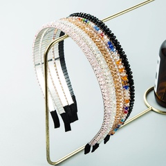 Koreanisches einfaches Kristallstirnband mit dünner Kante im Großhandel Nihaojewelry
