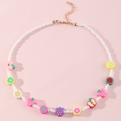 Perle de disque plat géométrique de fruits de mode perles miyuki couture chaîne de clavicule en gros nihaojewelry