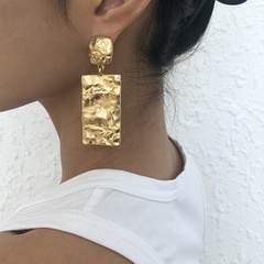 fashion alloy folds geometric alloy earrings wholesale Nihaojewelry