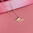 Simple Fashion Twelve Constellation Stainless Steel Geometric Necklace Wholesale Nihaojewelrypicture45