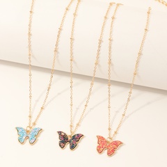 Fashion Vintage Colorful Butterfly Necklace Set Wholesale Nihaojewelry