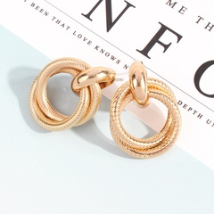 simple twist double hoop pendant earrings wholesale nihaojewelry