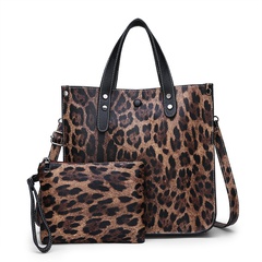 2018 nuevo bolso para mujer, madre e hijo bolso grande para, bolso Simple de gran capacidad, bolso para mujer de moda europea y americana con estampado de leopardo
