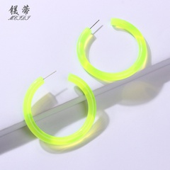Fashion fluorescent color c-shaped earrings wholesale Nihaojewelry