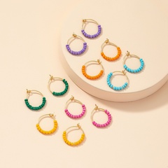 einfache Mode mehrteilige Farbe Miyuki Perlen Ohrringe Großhandel nihaojewelry