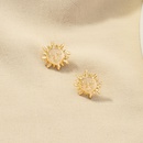 Aleacin Popular europea y americana 1 par de aretes de flor de sol tachuelas de Metal de tiro callejero de diseo de moda pendientes de oreja tachuelaspicture8