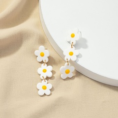 acrylic flower fashion long earrings one pair wholesale jewelry Nihaojewelry