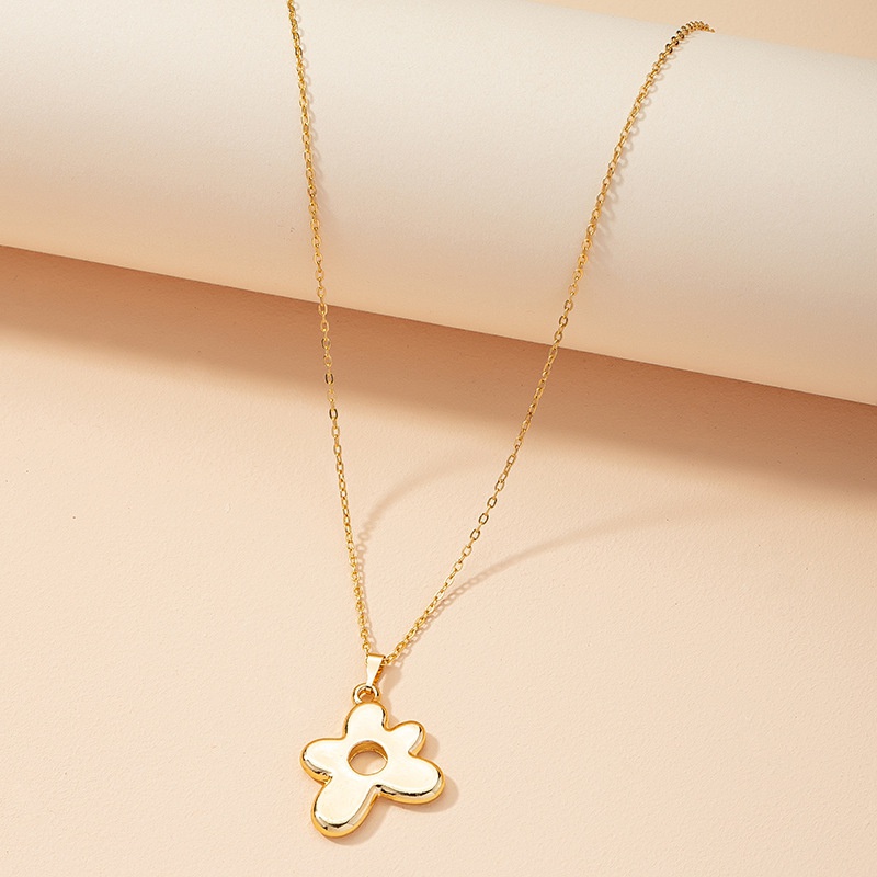 threedimensional flower pendant necklace wholesale nihaojewelry