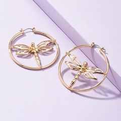 alloy dragonfly fashion earrings one pair wholesale jewelry Nihaojewelry