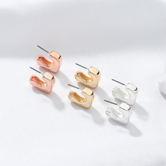 geometric metal earrings set three pairs jewelry wholesale Nihaojewelry