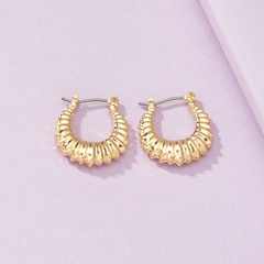 metal texture geometric fashion earrings wholesale jewelry Nihaojewelry