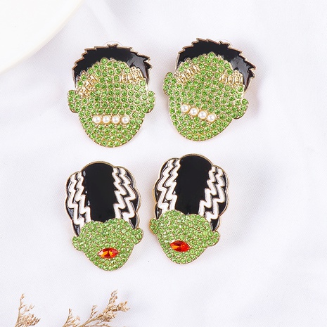 Cartoon Green Head Halloween Earrings wholesale jewelry Nihaojewelry's discount tags