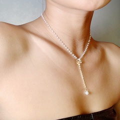 Retro Perlenschmetterling Anhänger Halskette Großhandel nihaojewelry