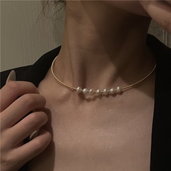 Korean style retractable spring pearl stitching choker bracelet wholesale jewelry Nihaojewelry