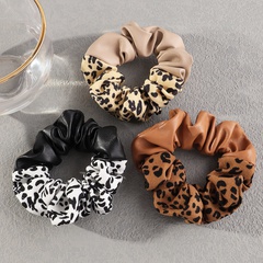 Korean leopard leather hair scrunchies wholesale Nihaojewelry
