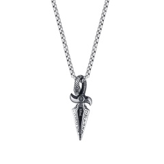 dagger shape pendant stainless steel necklace wholesale nihaojewelry