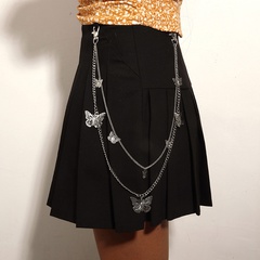 double-layer hollow butterfly pendant pants chain wholesale nihaojewelry