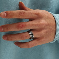 Men's Vintage Pattern Titanium Steel Ring