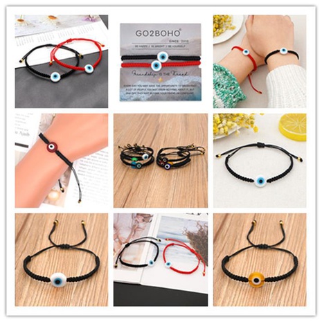 ethnic style eyes glass bead rope bracelet wholesale nihaojewelry's discount tags