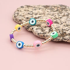 cute cartoon colorful eye pattern soft clay bracelet wholesale nihaojewelry