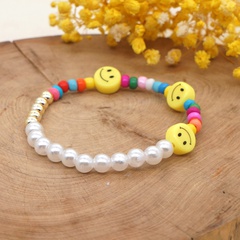 bohemian style yellow smiley face beaded bracelet wholesale nihaojewelry