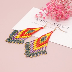 colorful rice beads tassels earrings wholesale jewelry Nihaojewelry