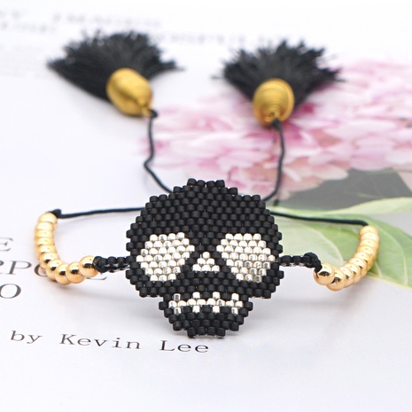 Halloween skull miyuki beaded bracelet wholesale nihaojewelry's discount tags