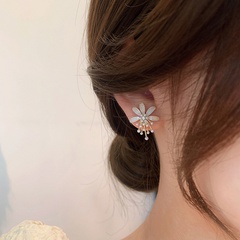 korean style flower pearl earrings wholesale jewelry Nihaojewelry