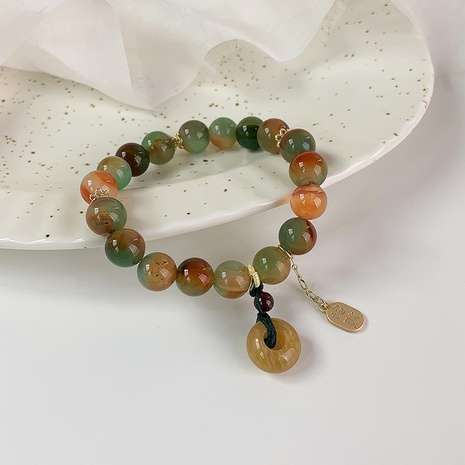 Bracelet pendentif perlé en pierre naturelle de couleur agate en gros Nihaojewelry's discount tags