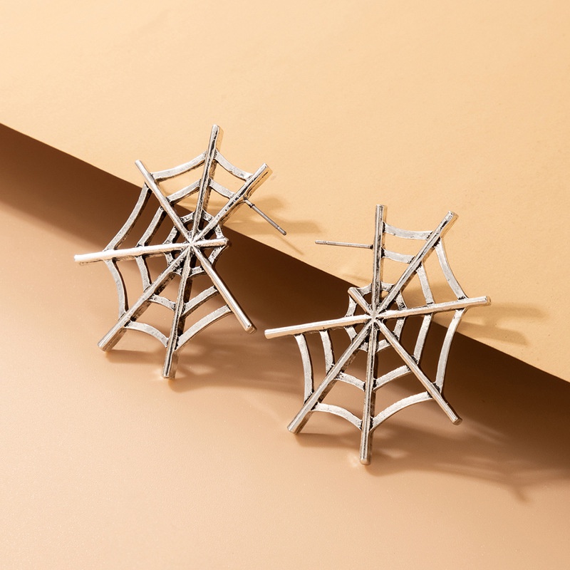Halloween spider web geometric earrings wholesale jewelry Nihaojewelry