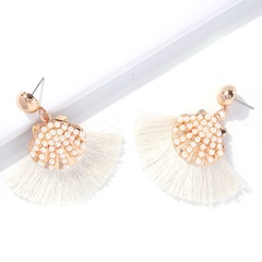 Bohemian style imitation pearl tassel earrings wholesale nihaojewelry