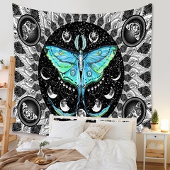decoración de la pared del fondo del tapiz de la mariposa azul bohemia al por mayor Nihaojewelry