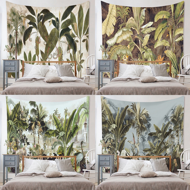 Tropischer Dschungel grne Pflanze Wandteppich Home Schlafzimmer Dekoration Grohandel Nihaojewelry