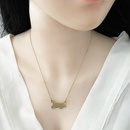 Edelstahl Engel englischer Buchstabe Anhnger koreanischen Stil Halskette Grohandel Schmuck Nihaojewelrypicture11