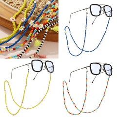fashion color flower beaded mask glasses chain wholesale nihaojewelry