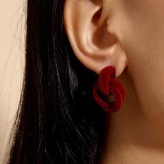 retro interlocking geometric pendant earrings wholesale nihaojewelry