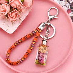 Creative dried flower plant cotton rope keychain wholesale Nihaojewelry