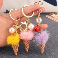 fashion ice cream cone resin keychain wholesale Nihaojewelry