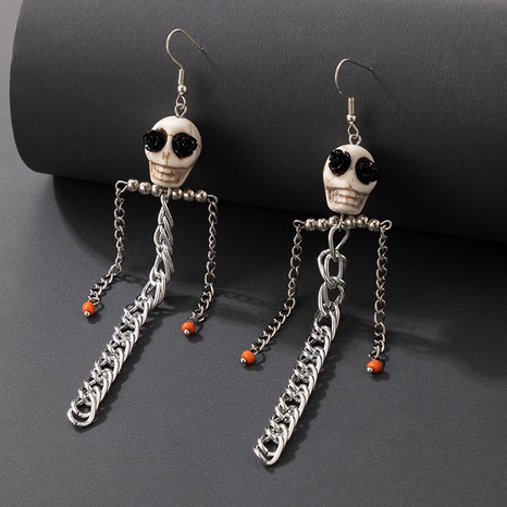 joyas creativas pendientes de calavera de Halloween's discount tags